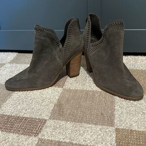 Gray Suede Vince Camuto Booties (size 9)